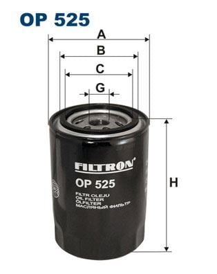 FILTRON OP525 YAĞ FİLTRESİ CADDY 95-04 - GOLF 83-99 - JETTA 80-91 - PASSAT 80-96 - POLO 86-99 - LT35 82-96 - Görsel 1