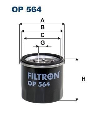 FILTRON OP564 YAĞ FİLTRESİ OPEL AGILA B 1.0L 1.2L / CHEVROLET KALOS. AVEO. MATIZ. SPARK 1.0L 1.2L 03-> / SUZUKI SWIFT 90-> / ALTO. MARUTTI 86-> / DAIHATSU TERIOS 97-> / FEROZA. APPLAUSE 88-> - Görsel 1