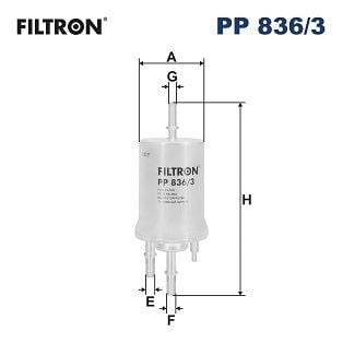 FILTRON PP836.3 YAKIT FİLTRESİ POLO 05- -CORDOBA 02-09 -IBIZA IV 02-09 1.2-1.4 16V-1.6 2.0 3 BAR - Görsel 1