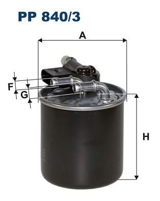 FILTRON PP840.3 YAKIT FILTRESI MERCEDES OM642 W204 W212 C218 C207 W463 X164 W166 W221 W639 - Görsel 1