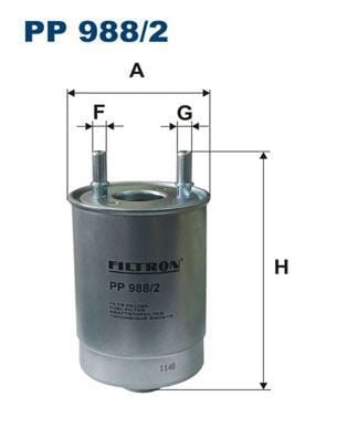 FILTRON PP988.2 YAKIT FİLTRESİ MEGANE III 09> SCENIC III 09> FLUENCE 09> 1.5dCi - Görsel 1