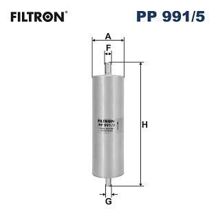 FILTRON PP991.5 YAKIT FİLTRESİ AUDI A6 4G2-4G5 -A6 ALLROAD III 4GH -A7 4GA-GF - Görsel 1