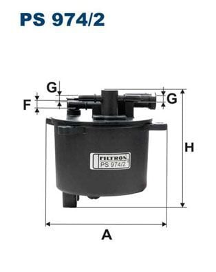 FILTRON PS974.2 YAKIT FILTRESI LAND ROVER 224DT DISCOVERY SPORT L550 FREELANDER II L359 RANGE ROVER EVOQUE L538 . JA GUAR XF X250 . PSA P407-P508-P607-CITROEN C5-C6-C8 2.2 HDI - Görsel 1