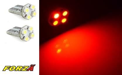 FORZA LED-01R LED AMPÜL 12V.4 LÜ SMD B.DİPSİZ KIRMIZI - Görsel 1