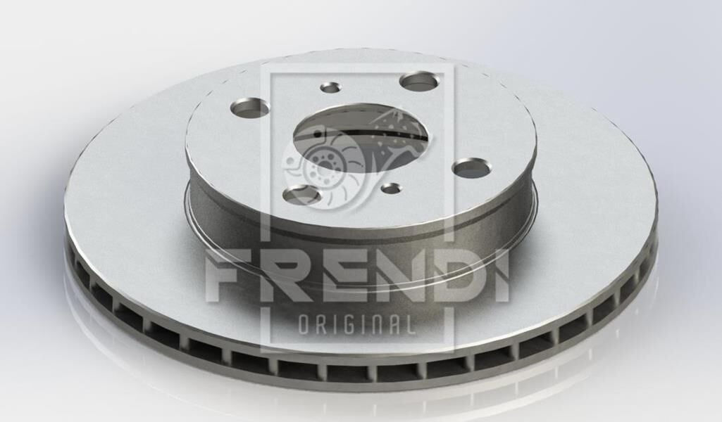 FRENDI 34466 ÖN FREN DİSKİ HAVA KANALLI TOYOTA COROLLA 1.3L 2E EE100 95-98 / 1.6L 4A-F AE92 88-92 238 ÇAP X 4 BİJON - Takım disk fiyatıdır - Görsel 1