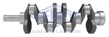 GENMOT 1407-1 KRANK MİLİ HYUNDAI H100. H2600 2.6L D4BB TC TCI KAMYONET turbo 97-04 DÖVME ÇELİK - Görsel 1