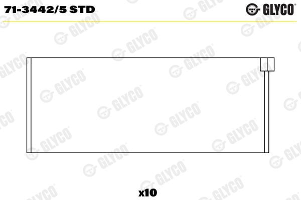 GLYCO 713442.5 STD KOL YATAK AUDI 79.5MM 3D - Görsel 1