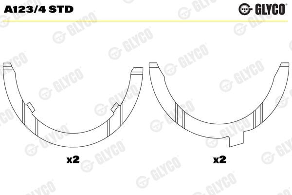 GLYCO A123.4 STD AY YATAK AUDI 79.5MM 1Y - Görsel 1