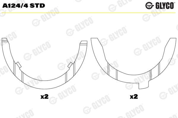 GLYCO A124.4 STD AY YATAK AUDI 81MM 1B - Görsel 1