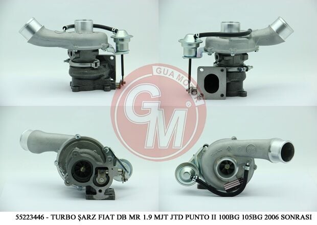 GUA 40615 TURBO ŞARJ FIAT DOBLO MARİA 1.9 MJT JTD PUNTO II STİLO 100BG 105BG 2006 SONRASI - Görsel 1