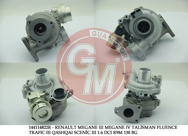 GUA 40652 TURBOSARJ MERCEDES VITO OM622 W447 . RENAULT TRAFIC III 15> MEGANE IV 15> FLUENCE 13> TALISMAN 15> K ADJAR 15> X-TRAIL III 16> QASHQAI II 13> R9M 1.6 dCi - Görsel 1
