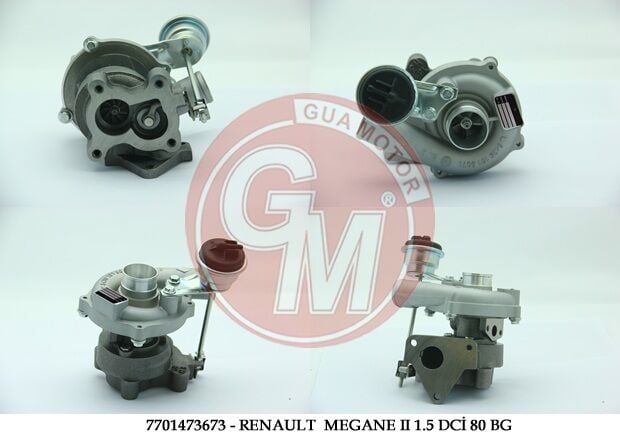 GUA 40661 TURBO ŞARJ RENAULT CLİO II KANGO DACIA SYMBOL MEGANE II 1.5 DCİ 80 BG - Görsel 1
