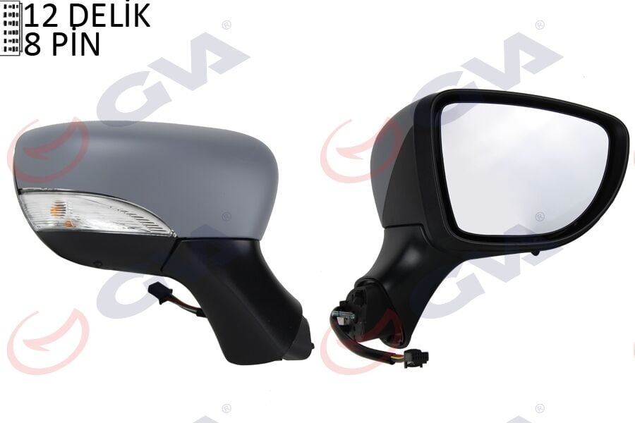 GVA 1014341 DIŞ DİKİZ AYNASI SAĞ CLIO 12> ELEKTRİKLİ ISITMALI ASTARLI SİNYALLİ SENSÖRLÜ KONVEKS VM-6126EHPSR - Görsel 1
