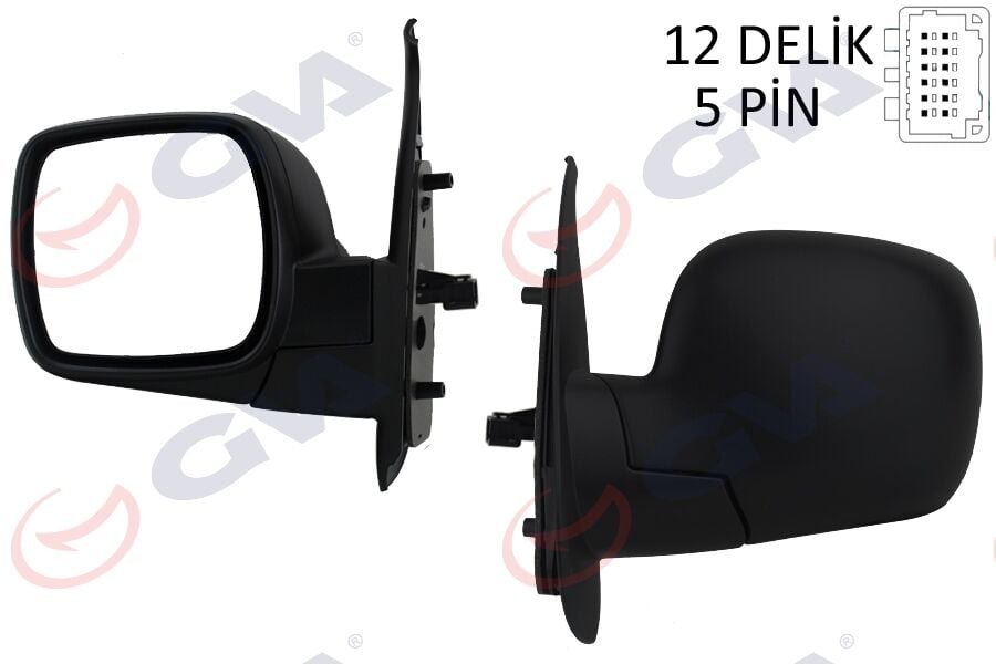 GVA 1016150 DIŞ DİKİZ AYNASI SOL KANGOO 08> ELEKTRİKLİ ISITMALI KONVEKS 5 FİŞ VM-6131EHL - Görsel 1