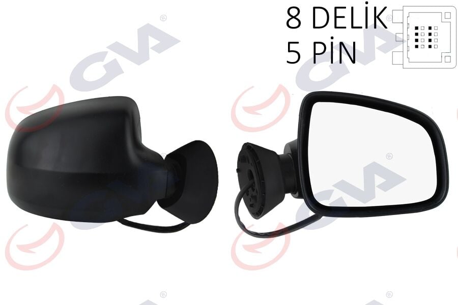 GVA 1019150 DIŞ DİKİZ AYNASI SAĞ LOGAN SW-MCV 08> ELEKTRİKLİ ISITMALI KONVEKS 5 FİŞ VM-6801EHR - Görsel 1