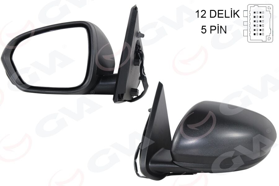 GVA 1019187 DIŞ DİKİZ AYNASI SOL ELEKTRİKLİ ISITMALI DACIA DUSTER 17-10 12H5P VM-6805EHL - Görsel 1