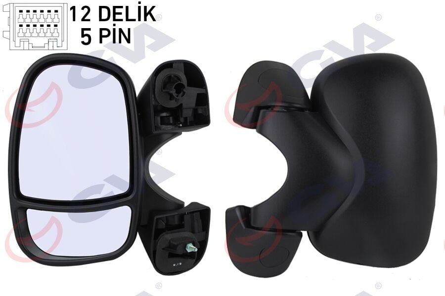 GVA 1019426 DIŞ DİKİZ AYNASI SOL TRAFIC-VİVARO 01> ELEKTRİKLİ ISITMALI SENSÖRLÜ KONVEKS 5 FİŞ VM-967EHL - Görsel 1