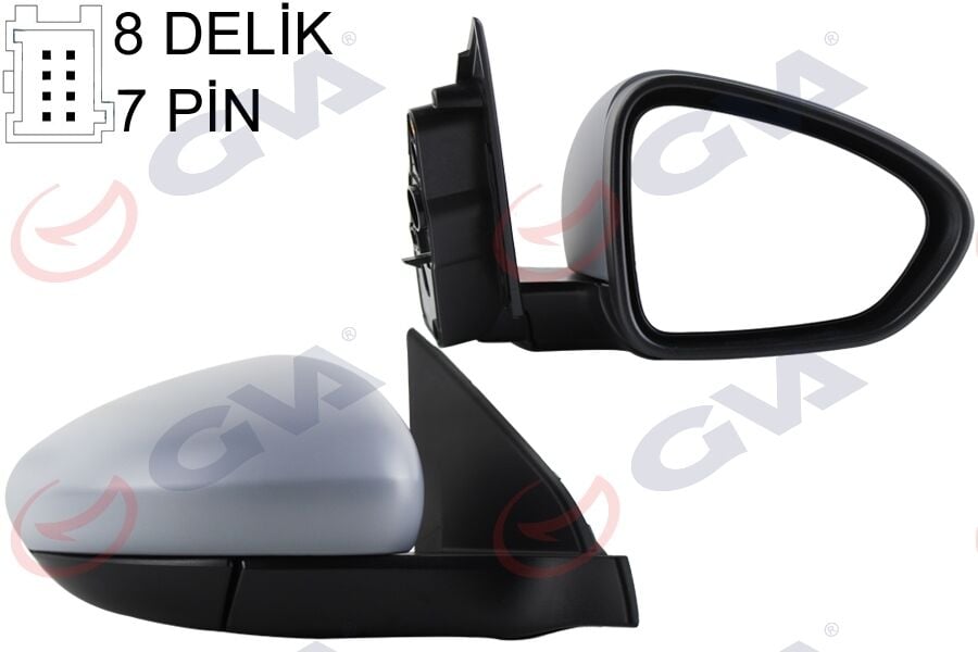 GVA 1029210 DIŞ DİKİZ AYNASI SAĞ EGEA 15> ELEKTRİKLİ ISITMALI SENSÖRLÜ ASTARLI KONVEKS 7 FİŞ VM-6157EHPSR - Görsel 1