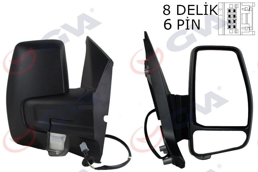 GVA 1032214 DIŞ DİKİZ AYNASI SAĞ TRANSİT CUSTOM V362 12>17 ELEKTİRİKLİ ISITMALI DESENLİ SİNYALLİ - Görsel 1