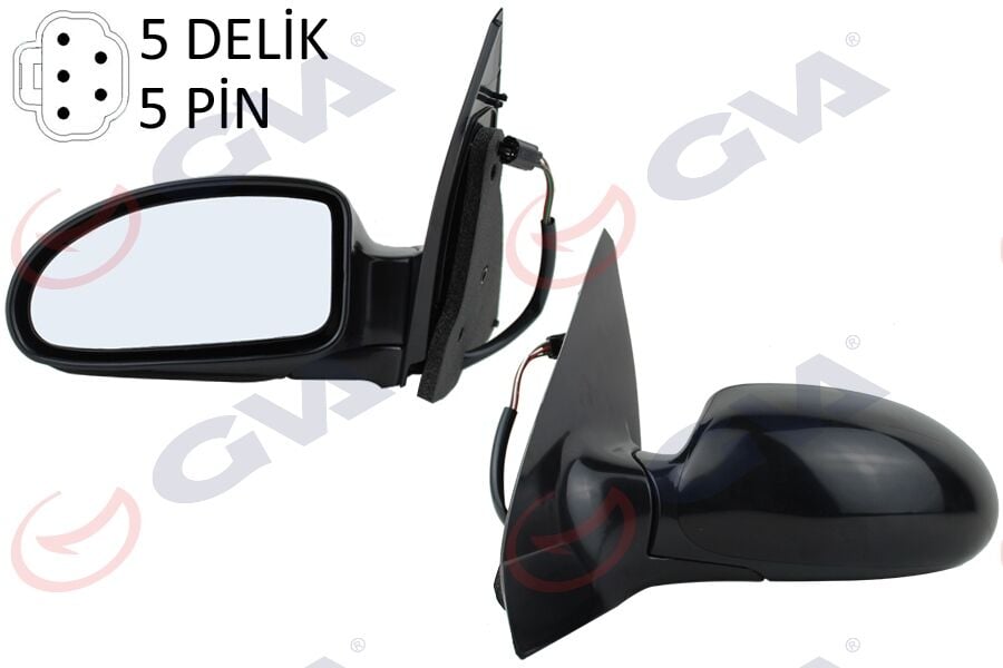 GVA 1035111 DIŞ DİKİZ AYNASI SOL FORD FOCUS 98 > ELEKTRİKLİ ASTARLI DEĞİŞEN KAPAK 5PİN 5 FİŞ VM-319EHL - Görsel 1