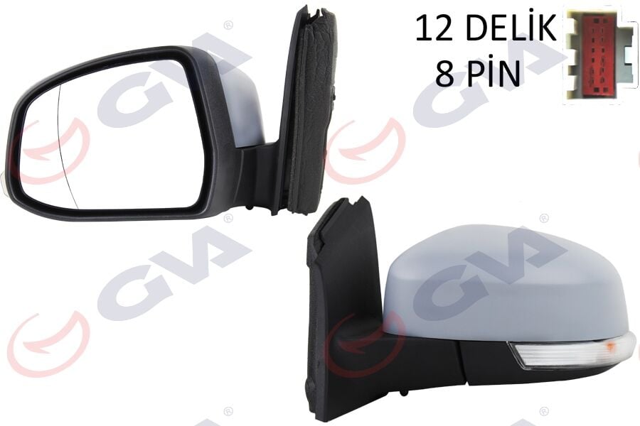 GVA 1035221 DIŞ DİKİZ AYNASI SOL FORD FOCUS 12> ELEKTRİKLİ ISITMALI ASTARLI SİNYALLİ SENSÖRLÜ KÖR NOKTALI VM-6322EHPAL - Görsel 1