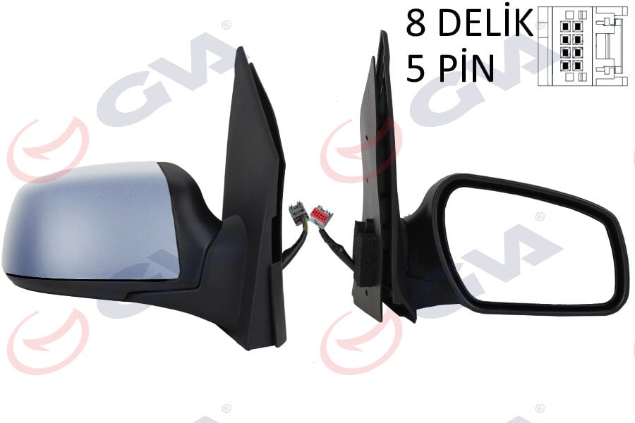 GVA 1037150 DIŞ DİKİZ AYNASI SAĞ FORD FİESTA 05> ELEKTRİKLİ ISITMALI ASTARLI 5PİN 5 FİŞ VM-6312EHPR - Görsel 1