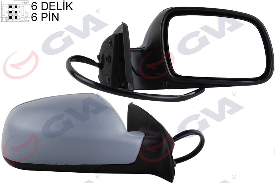 GVA 1043310 DIŞ DİKİZ AYNASI SAĞ 307 02> ELEKTRİKLİ ISITMALI ASTARLI SENSÖRLÜ KONVEKS 6 FİŞ VM-207EHPSR - Görsel 1