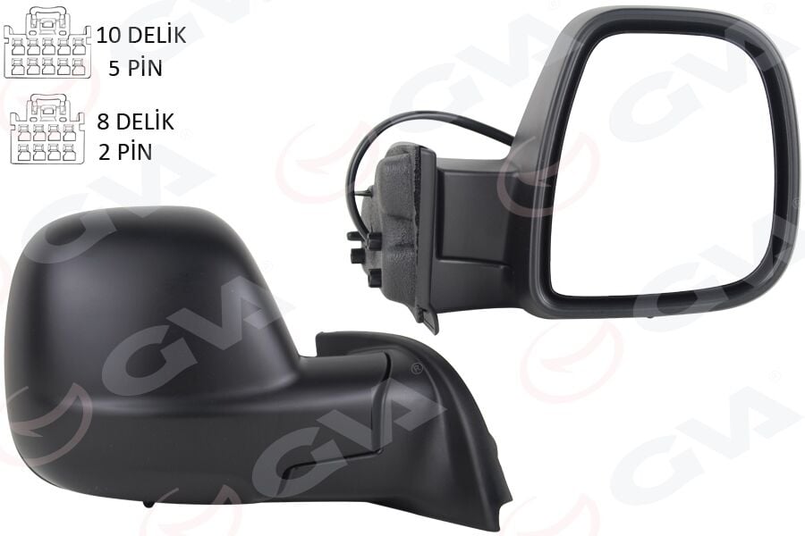 GVA 1045164 DIŞ DİKİZ AYNASI SAĞ BERLINGO-RIFTER 2019>COMBO-PROACE CITY 19> ELEKTRİKLİ DESENLİ REZİSTANSLI SENSÖRLÜ - Görsel 1