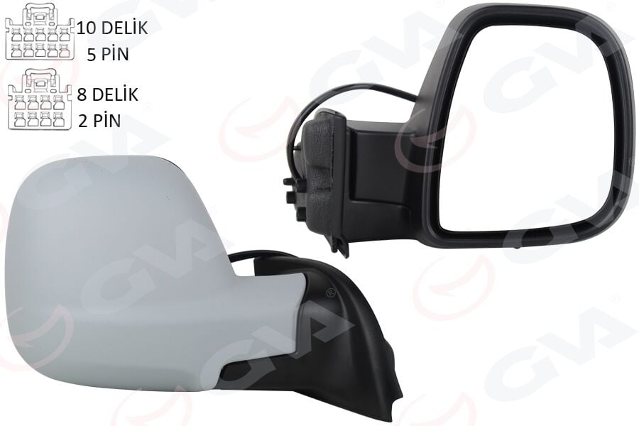 GVA 1045166 DIŞ DİKİZ AYNASI SAĞ BERLINGO-RIFTER 19>COMBO-PROACE CITY 19> ELEKTRİKLİ ASTARLI REZİSTANSLI SENSÖRLÜ - Görsel 1