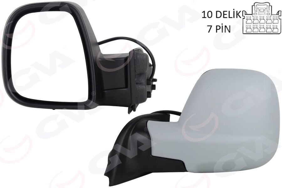 GVA 1045171 DIŞ DİKİZ AYNASI SOL RIFTER-BERLINGO 2019>COMBO-PROACE CITY 19> ELEKTRİKLİ ASTARLI OTOMATİK AÇMA KAPAMA - Görsel 1