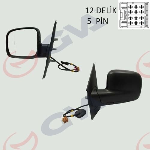 GVA 1075526 DIŞ DİKİZ AYNASI SOL TRANSPORTER T5 MULTIVAN 04> ELEKTRİKLİ ISITMALI ASFERİK 5 FİŞ VM-373EHAL - Görsel 1