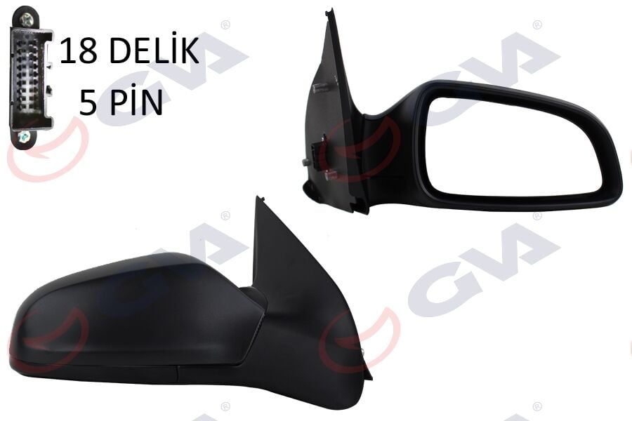 GVA 1090125 DIŞ DİKİZ AYNASI SAĞ ASTRA H 04> ELEKTRİKLİ ISITMALI KONVEKS 5 FİŞ VM-968EHR - Görsel 1