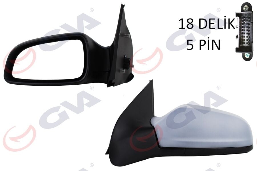 GVA 1090150 DIŞ DİKİZ AYNASI SOL ASTRA H 04> ELEKTRİKLİ ISITMALI ASTARLI ASFERİK 5 FİŞ VM-968EHPAL 13312982 - Görsel 1