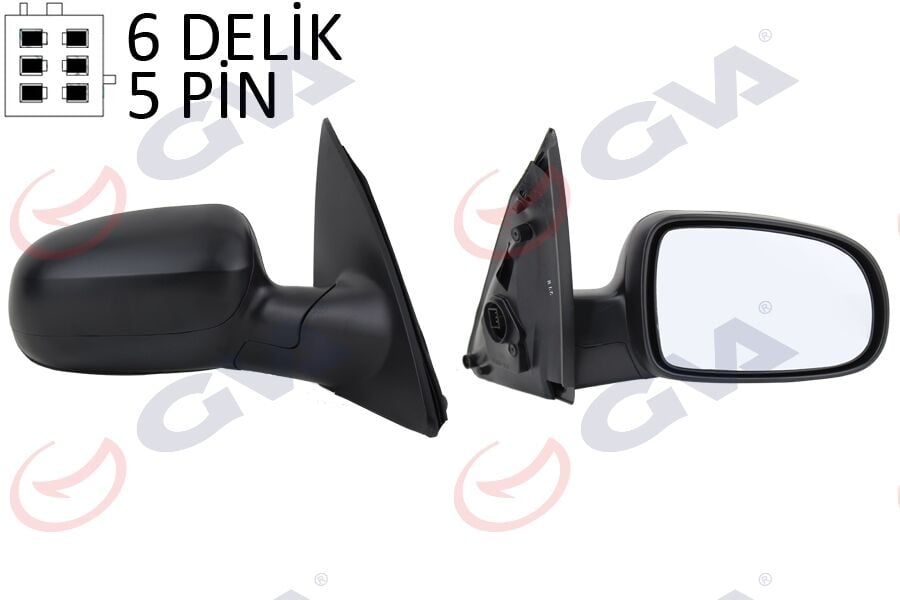 GVA 1090217 DIŞ DİKİZ AYNASI SAĞ CORSA C 01> ELEKTRİKLİ ISITMALI KONVEKS 5 FİŞ VM-200EHR - Görsel 1