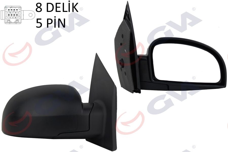 GVA 1091215 DIŞ DİKİZ AYNASI SAĞ GETZ 02> ELEKTRİKLİ ISITMALI KONVEKS 5 FİŞ VM-452EHR - Görsel 1