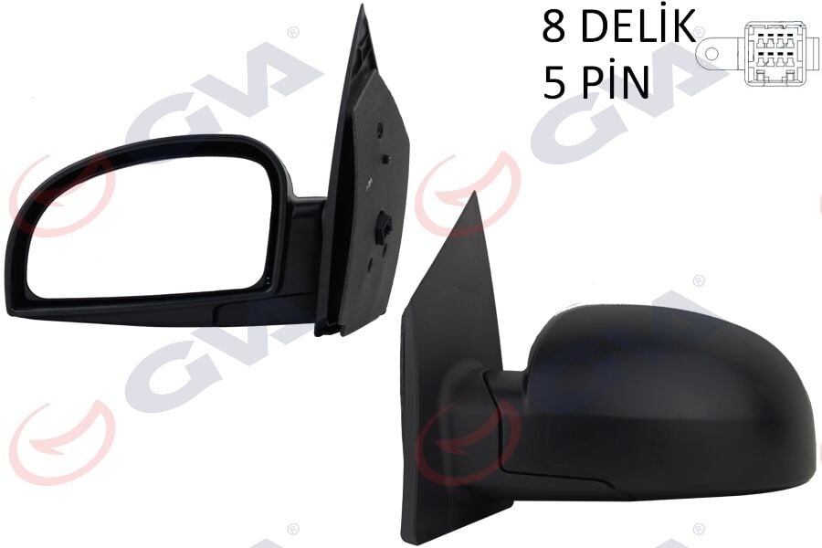 GVA 1091216 DIŞ DİKİZ AYNASI SOL GETZ 02> ELEKTRİKLİ ISITMALI KONVEKS 5 FİŞ VM-452EHL - Görsel 1