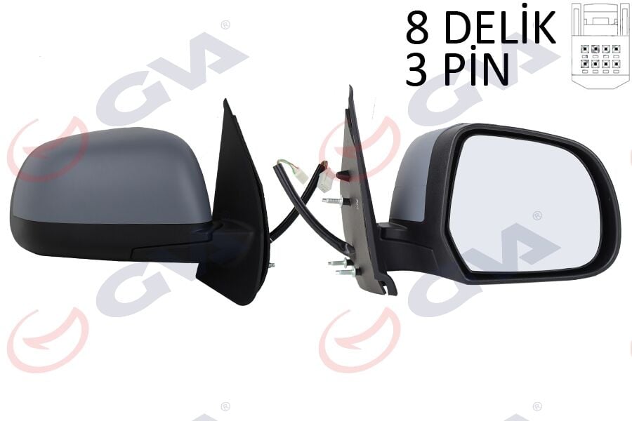 GVA 1099235 DIŞ DİKİZ AYNASI SAĞ NISSAN MICRA K13 10-17 ELEKTRİKLİ ISITMALI ASTARLI 3 FİŞ VM-223EHPR - Görsel 1