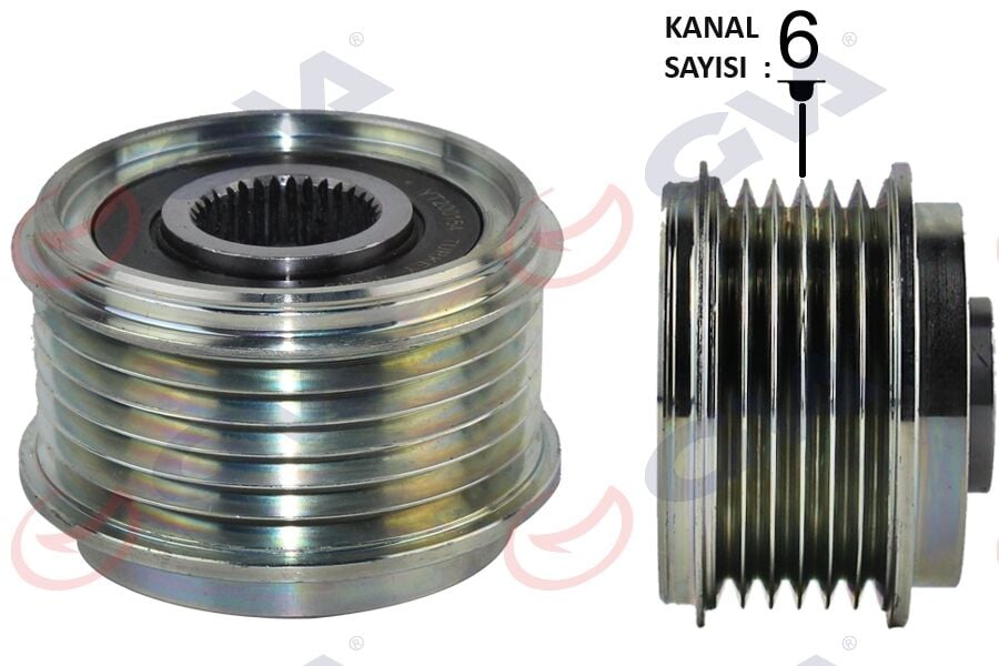 GVA 2811005 ALTERNATÖR KASNAĞI RENAULT CLIO IV 12> CAPTUR I 13> CLIO V 19> FLUENCE 09>12 KANGOO II 08> MEGANE II-III-IV TALISMAN 15>KADJAR 15>DACIA DUSTER 10>DOKKER 12>NISSAN JUKE 10> 1.5dCi 6 KANAL - Görsel 1
