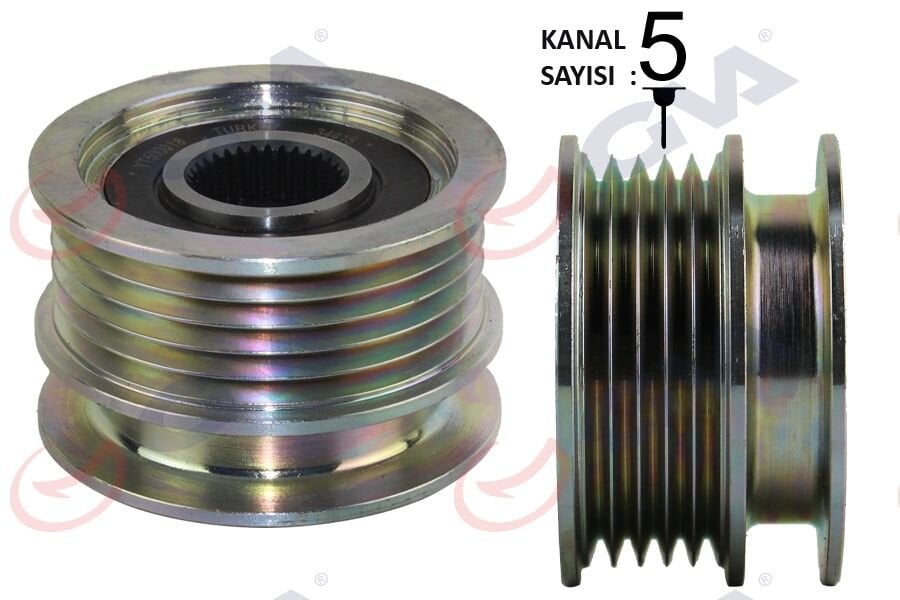 GVA 2875161 ALTERNATÖR KASNAĞI RULMANLI POLO 1.7 SDI-1.9D-SDI 94-01 -SEAT AROSA 1.7 SDI 97-04 - Görsel 1