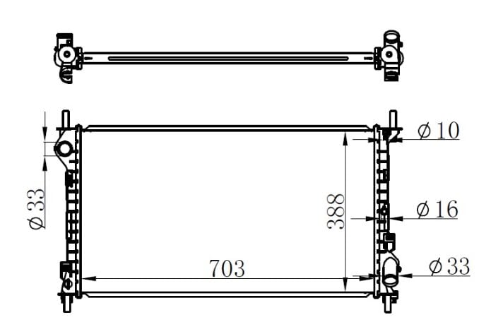 GVA 3133000 MOTOR SU RADYATORU CONNECT 1.8TDCI 75PS 90PS 110PS 02>KLIMALI 2 SIRA AL PL BRAZING - Görsel 1