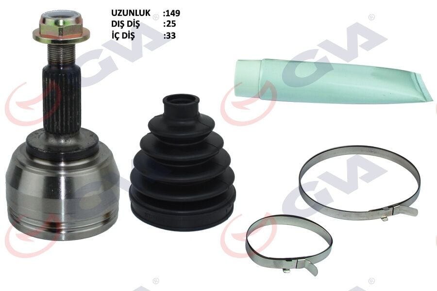 GVA 4411430K AKS KAFASI DIŞ ÖN RENAULT FLUENCE 09- MEGANE IV 1.5 DCİ 6 VİTES 25x33x52.7 148mm - Görsel 1