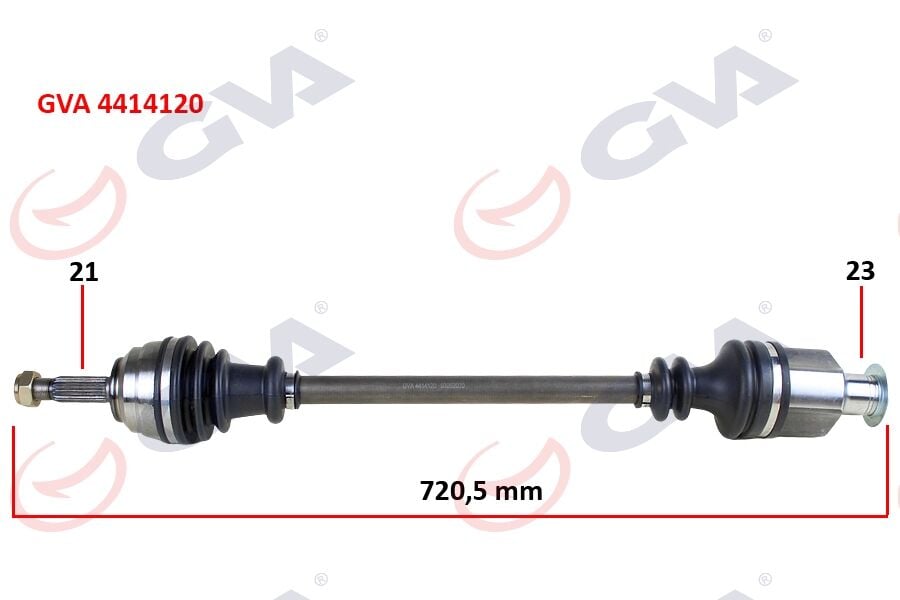 GVA 4414120 KOMPLE AKS SAĞ KANGOO 1.9DTI 98-08 721mm - Görsel 1