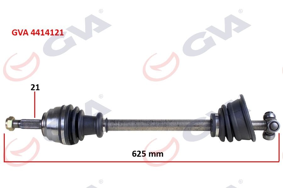 GVA 4414121 KOMPLE AKS SOL KANGOO 1.9DTI 98-08 625mm - Görsel 1