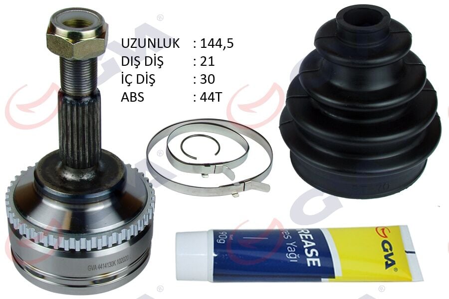 GVA 4414130K AKS KAFASI DIŞ ÖN CLIO II 98-05 KANGOO 98-08 1.5 DCI ABS Lİ 44DİŞ 21x30x52.2 144.5mm - Görsel 1