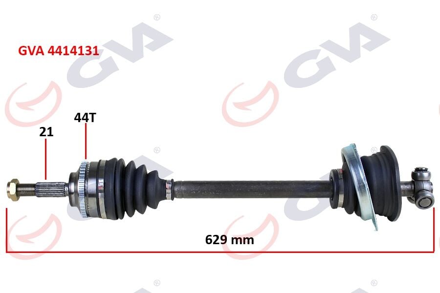 GVA 4414131 KOMPLE AKS SOL CLIO II 1.5DCI 98-05 ABS Lİ 44DİŞ 629mm YAYLI - Görsel 1