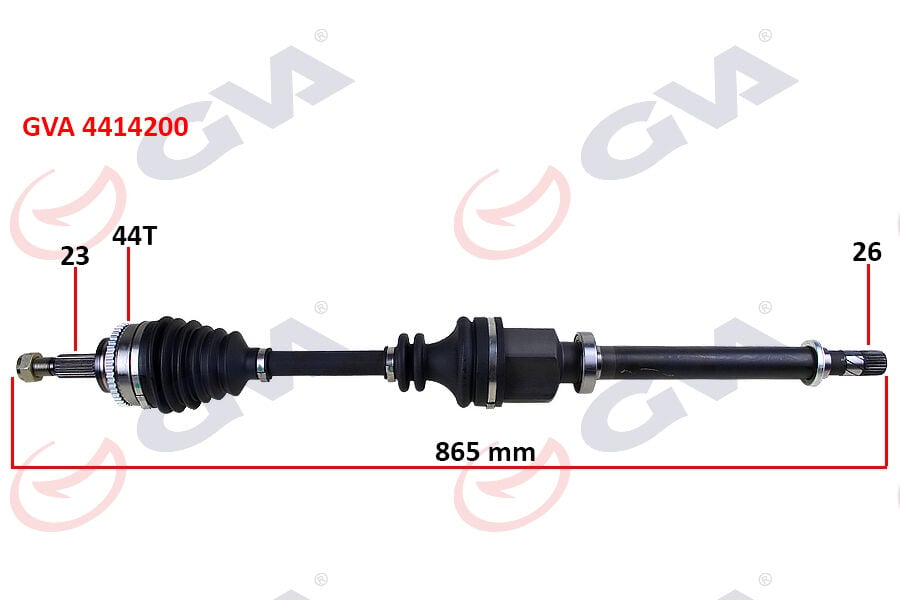 GVA 4414200 KOMPLE AKS SAĞ CLIO SYMBOL THALIA 1.5 DCİ 08- ABS Lİ 44DİŞ 865mm - Görsel 1