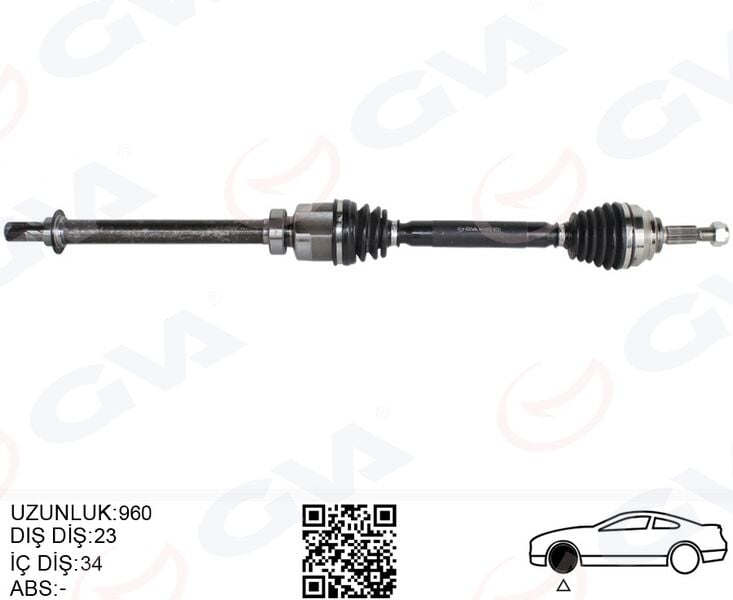 GVA 4414312 AKS KOMPLE SAĞ RENAULT CLIO IV 1.5 DCİ OTM. VİT. 2012 > - Görsel 1