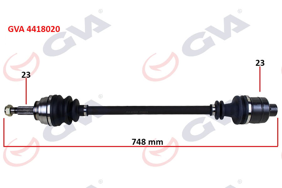 GVA 4418020 KOMPLE AKS SAĞ LAGUNA I 1.6 16V 93-01 747mm - Görsel 1