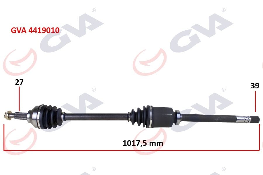 GVA 4419010 KOMPLE AKS SAĞ TRAFIC II-OPEL VIVARO 1.9 DCI 01 > 1017mm - Görsel 1