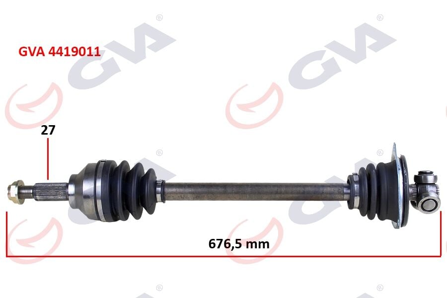 GVA 4419011 KOMPLE AKS SOL TRAFIC II-OPEL VIVARO 1.9 DCI 01 > 676mm - Görsel 1